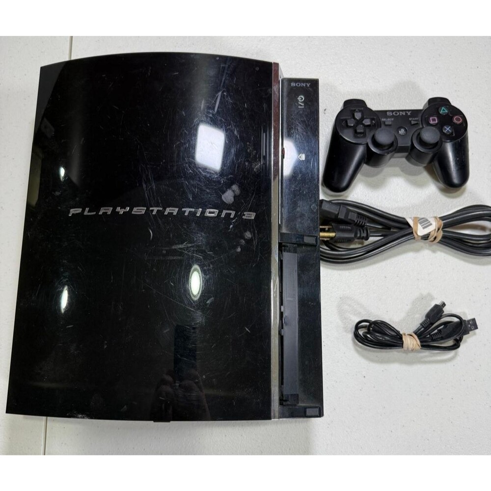 Sony Playstation 3 - PS3 CECHE01 - 80GB Backwards Compatible (Missing Flap)